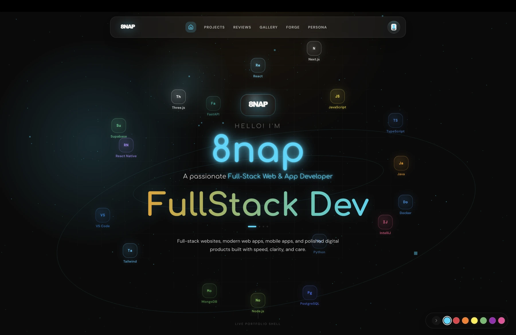 Portfolio website preview