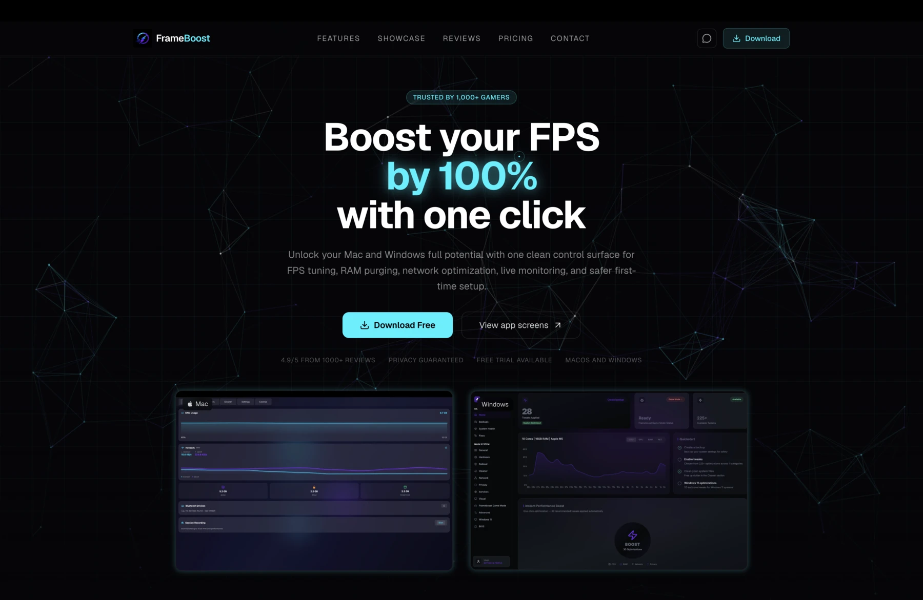 FrameBoost website preview